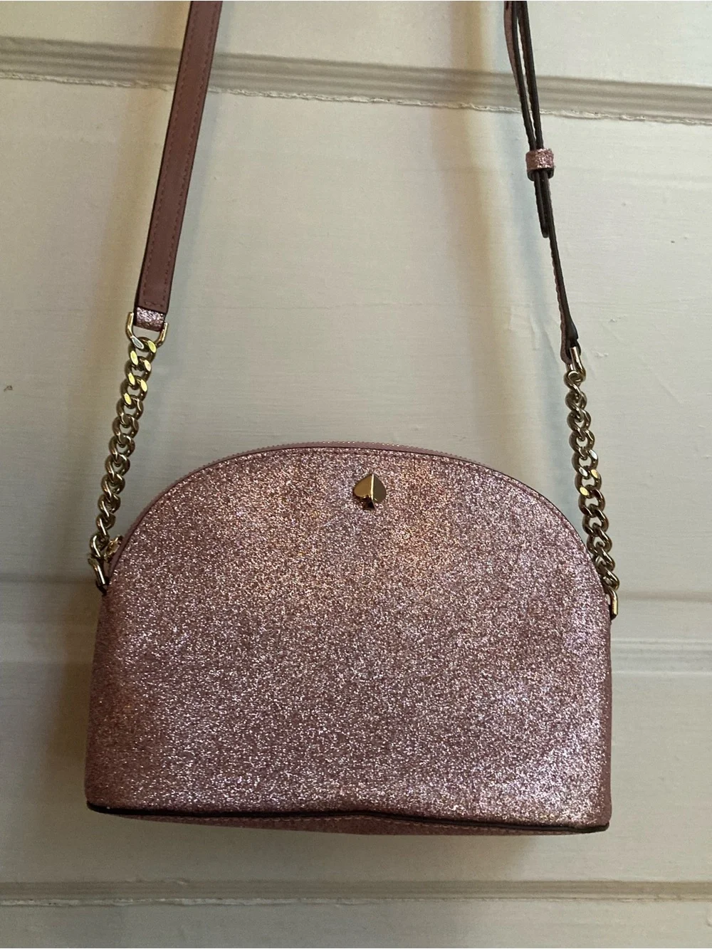 NWOT Kate Spade Glitter Pastel Pink Crossbody Shoulder Bag